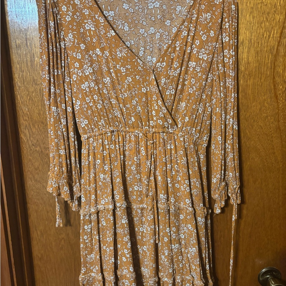 JODIFL Yellowish/Brownish Floral Dress